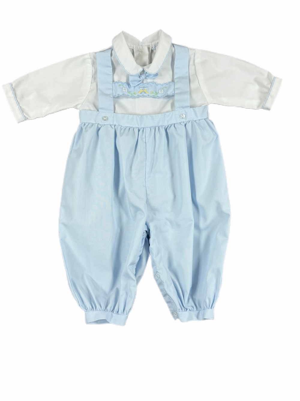 PETIT AMI Vintage Embroidered One Piece Romper - 0-3M